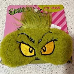 Grinch Plush Green Eye Mask for Women - Soft Travel Sleep Mask